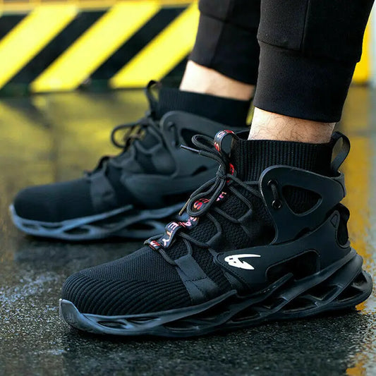 Breathable Men's Safety Work Boots Waterproof Non-slip EVA  Men Women Steel Toe Safety Shoes