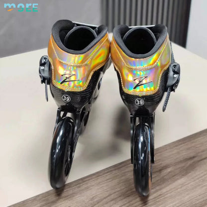 SeeMore Carbon Fiber Racing Speed Inline Skates Adults Professional Competition Skating Shoes with 4 Wheel Optional 90/100/110mm