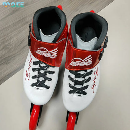 SeeMore Carbon Fiber Racing Speed Inline Skates Adults Professional Competition Skating Shoes with 4 Wheel Optional 90/100/110mm