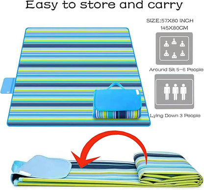 WOQI Hot Sale Waterproof Portable Outdoor Picnic Blanket  for Adults Travel Camping Hiking