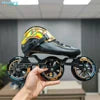 SeeMore Carbon Fiber Racing Speed Inline Skates Adults Professional Competition Skating Shoes with 4 Wheel Optional 90/100/110mm