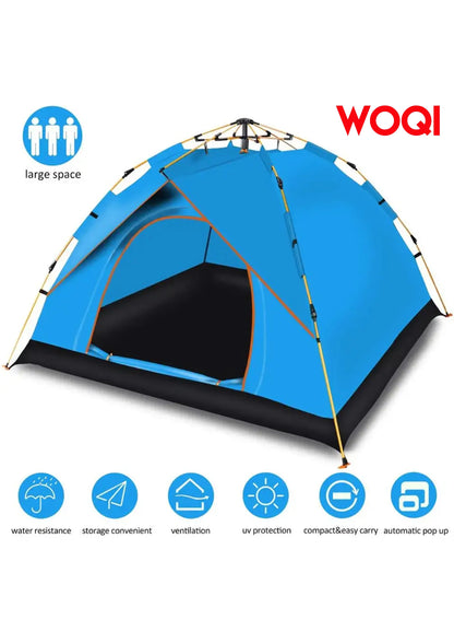 WOQI Portable Outdoor Anti-UV Waterproof Instant Pop up Automatic Instant Tent for Camping Hiking Beach Fishing Picnic Travel