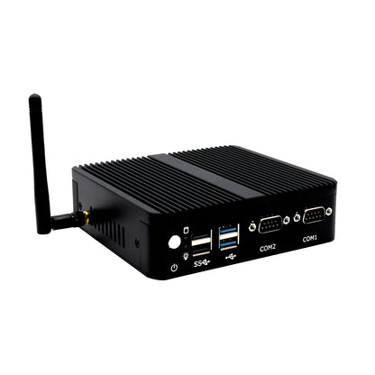 Hystou OEM Industrial Mini PC Fanless VGA HD Dual 2 LAN Ce-Celeron J4125 J6412 8G DDR4 RAM 128G SSD Used