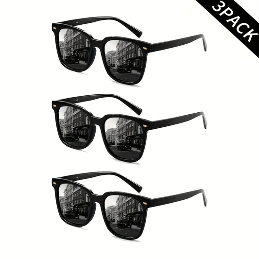 3 Pairs of Polarized Glasses for Men and Women, Lightweight Classic Square Men'S Sports Glasses, UV Resistant, Used for Cycling