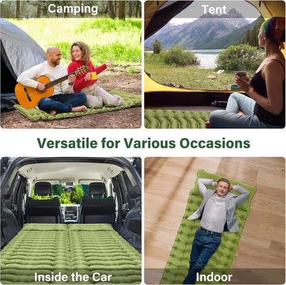 Compact Lightweight Air Mattress Automatic Inflatable Pump Waterproof Soft Camp Sleep Pad Logo Customized for Adult Hiking