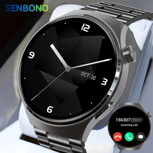 SENBONO V19 Men Smart Watch Blue Tooth Heart Rate Monitor IP68 Waterproof Fitness Tracker Outdoor Men's Smart Sports Watch