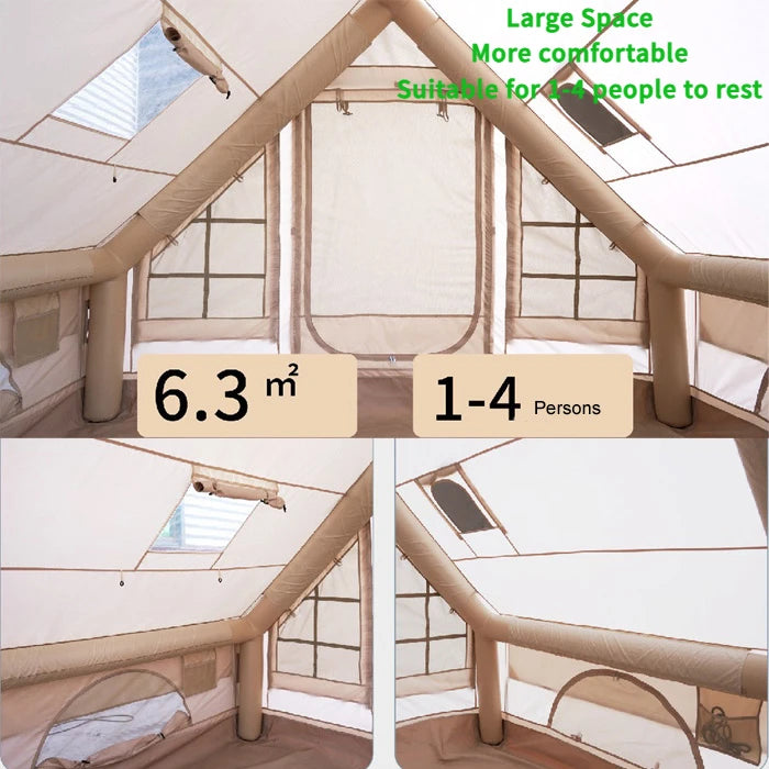 Wholesale in Bulk Hot Sale 2*3m 6 Square Meter 420D Oxford Outdoor Camping Waterproof Automatic Inflatable Air Tent