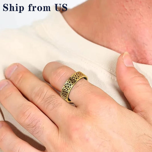 TGNEL 6mm Stainless Steel Men's Ring Classic Celtic Wedding Band Comfort Fit Size 7-14 Always You Promise Rings for Men & Women