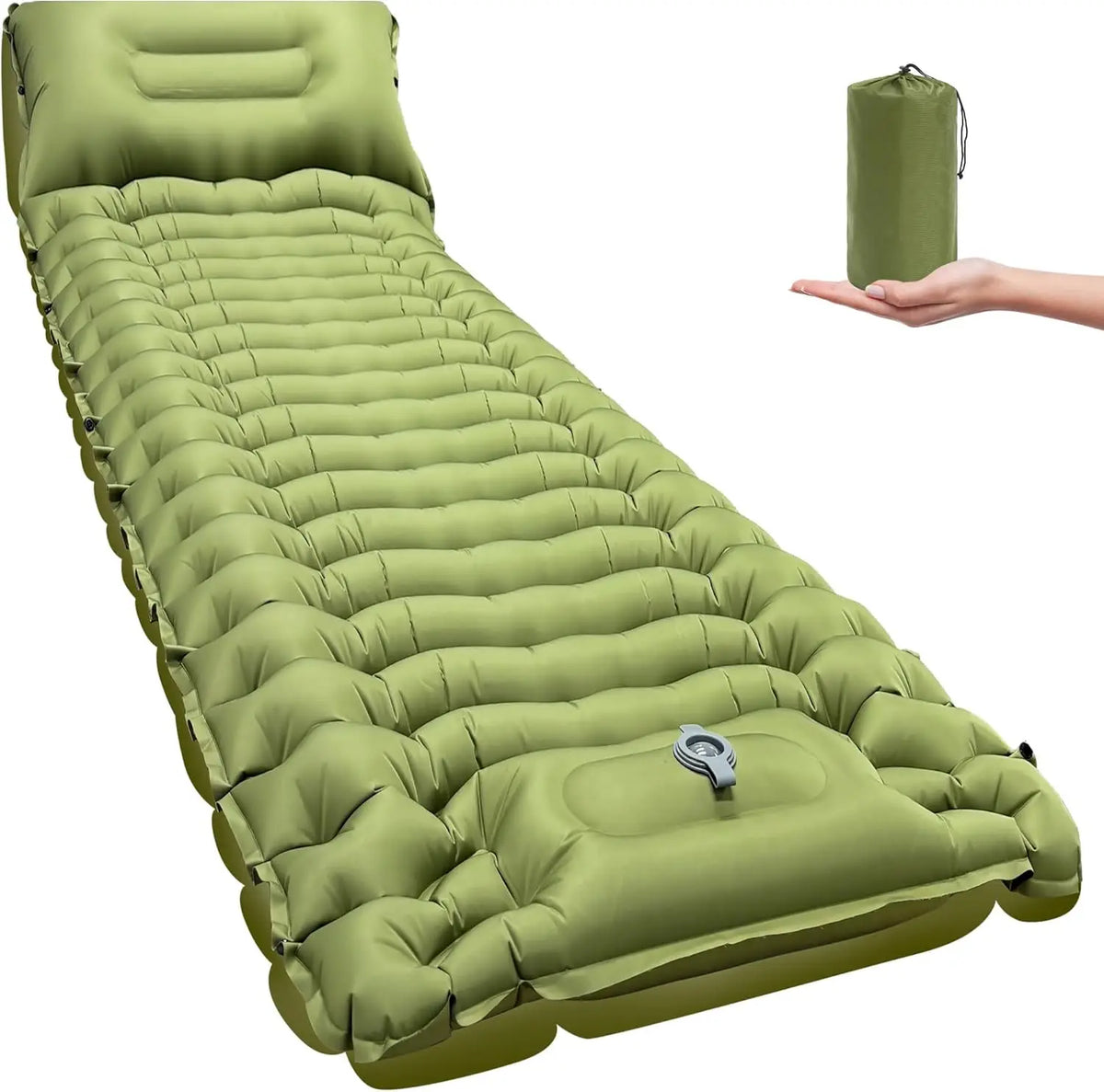 Compact Lightweight Air Mattress Automatic Inflatable Pump Waterproof Soft Camp Sleep Pad Logo Customized for Adult Hiking