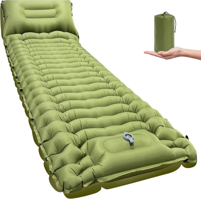 Compact Lightweight Air Mattress Automatic Inflatable Pump Waterproof Soft Camp Sleep Pad Logo Customized for Adult Hiking