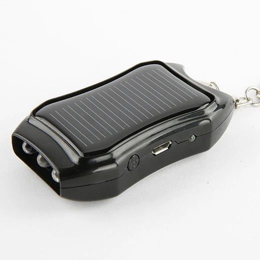 Solar Charger Power Bank Keychain Solar Flashlight Keychain Solar Lamp
