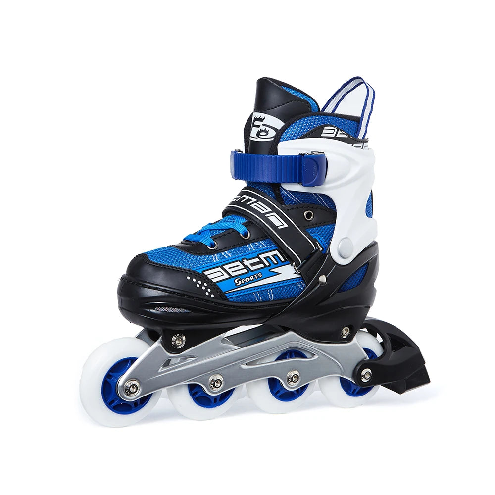EACHkids Professional Inline Adjustable Roller Skates Patins Infantil Roller Patines 4 Ruedas Skating Shoes for Kid Girl Boys PU