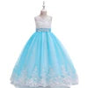 MQATZ Luxury Kids Evening Ball Gown Princess Sleeveless Solid Pattern Long for Birthday Party Prom Wholesale for Children LP-231