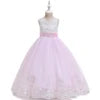 MQATZ Luxury Kids Evening Ball Gown Princess Sleeveless Solid Pattern Long for Birthday Party Prom Wholesale for Children LP-231