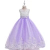 MQATZ Luxury Kids Evening Ball Gown Princess Sleeveless Solid Pattern Long for Birthday Party Prom Wholesale for Children LP-231