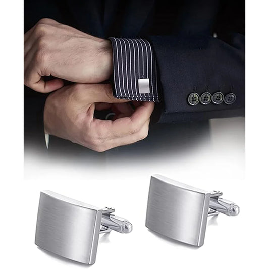 New Black Silver Alloy Geometric Square Cufflinks Elite Handsome Charming Men Jewelry Accessories