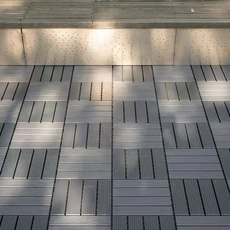 Small Balcony Outdoor Interlocking Deck Tiles Compact Size DIY Install Waterproof Anti-Slip for Urban Apartments