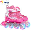 EACHkids Professional Inline Adjustable Roller Skates Patins Infantil Roller Patines 4 Ruedas Skating Shoes for Kid Girl Boys PU