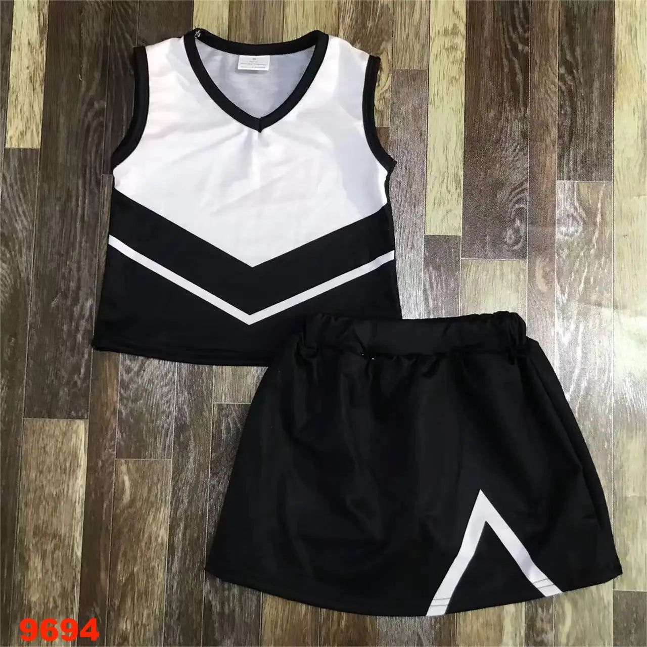 Sleeveless Girls Clothing Set Durable Cotton Fabric Comfortable Breathable Nice Color Cheer Uniforms for Children