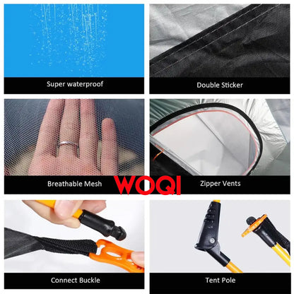 WOQI Portable Outdoor Anti-UV Waterproof Instant Pop up Automatic Instant Tent for Camping Hiking Beach Fishing Picnic Travel