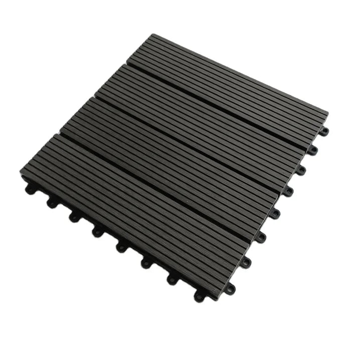 Small Balcony Outdoor Interlocking Deck Tiles Compact Size DIY Install Waterproof Anti-Slip for Urban Apartments