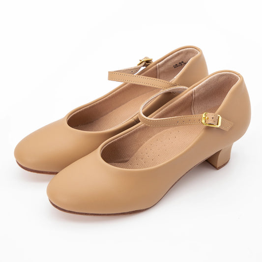 EU & US in Stock Changzhou Character Dance Shoes Black and Tan for Women Heel Shoes