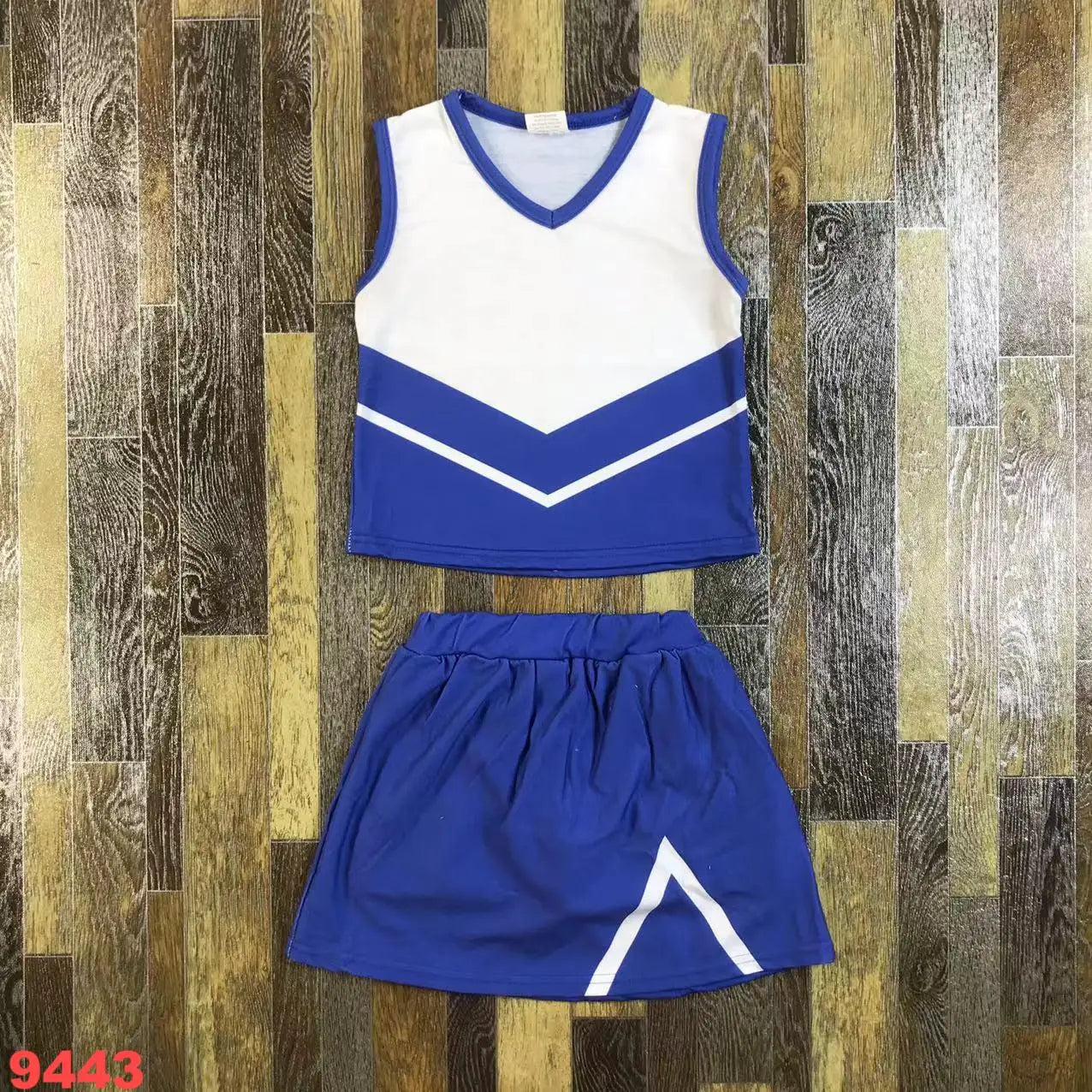 Sleeveless Girls Clothing Set Durable Cotton Fabric Comfortable Breathable Nice Color Cheer Uniforms for Children