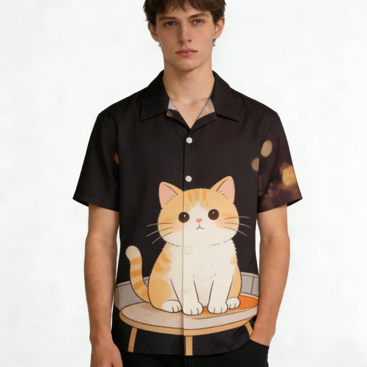Custom Made Lightweight New Arrival Men Screen Printing  Shirt Luxury Style Promotion Unique Vintage Men's Shirt