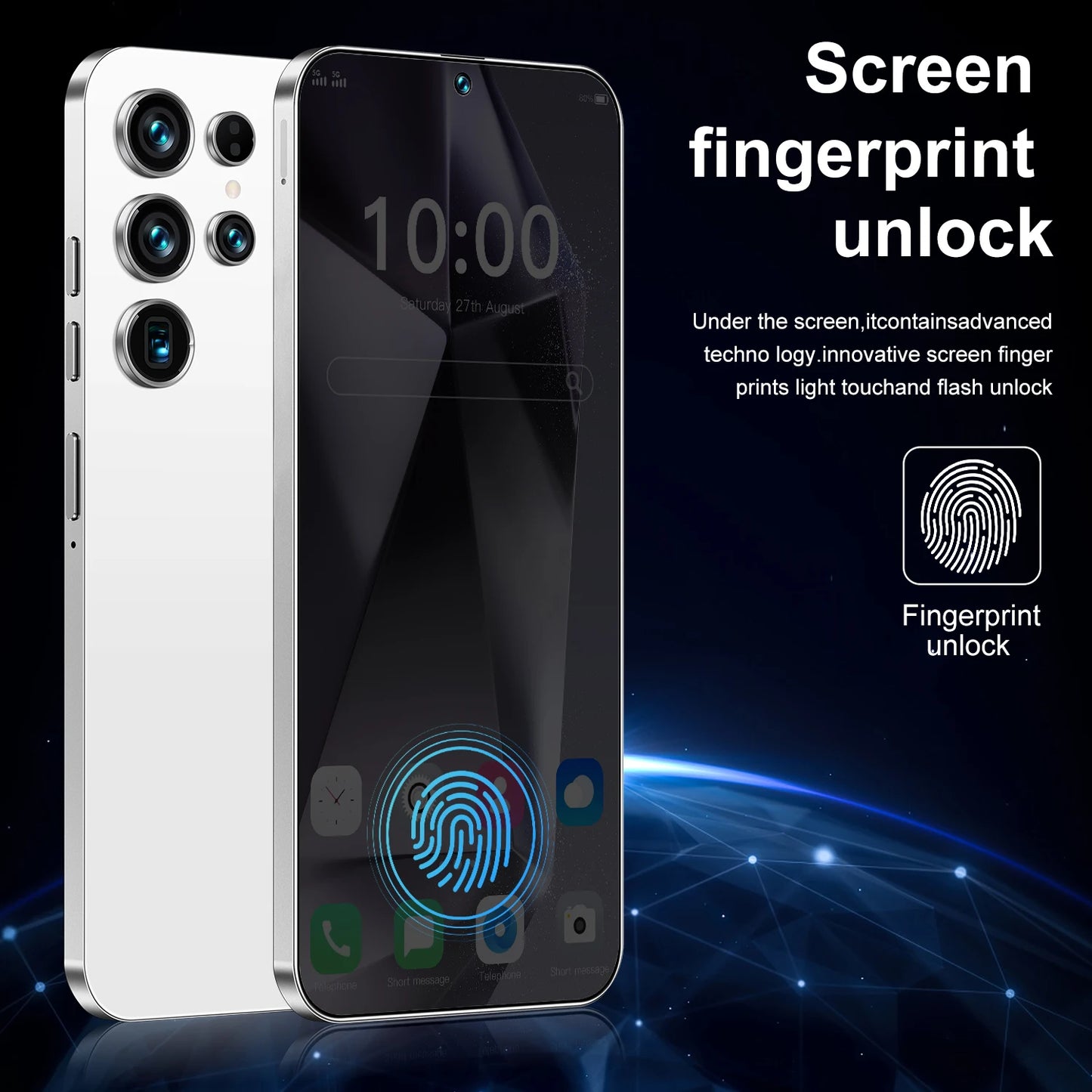 2025 New Original 7.3inch S26 Mobile Phone 16GB 512GB 7800mAh 4G 5g Smart Phone