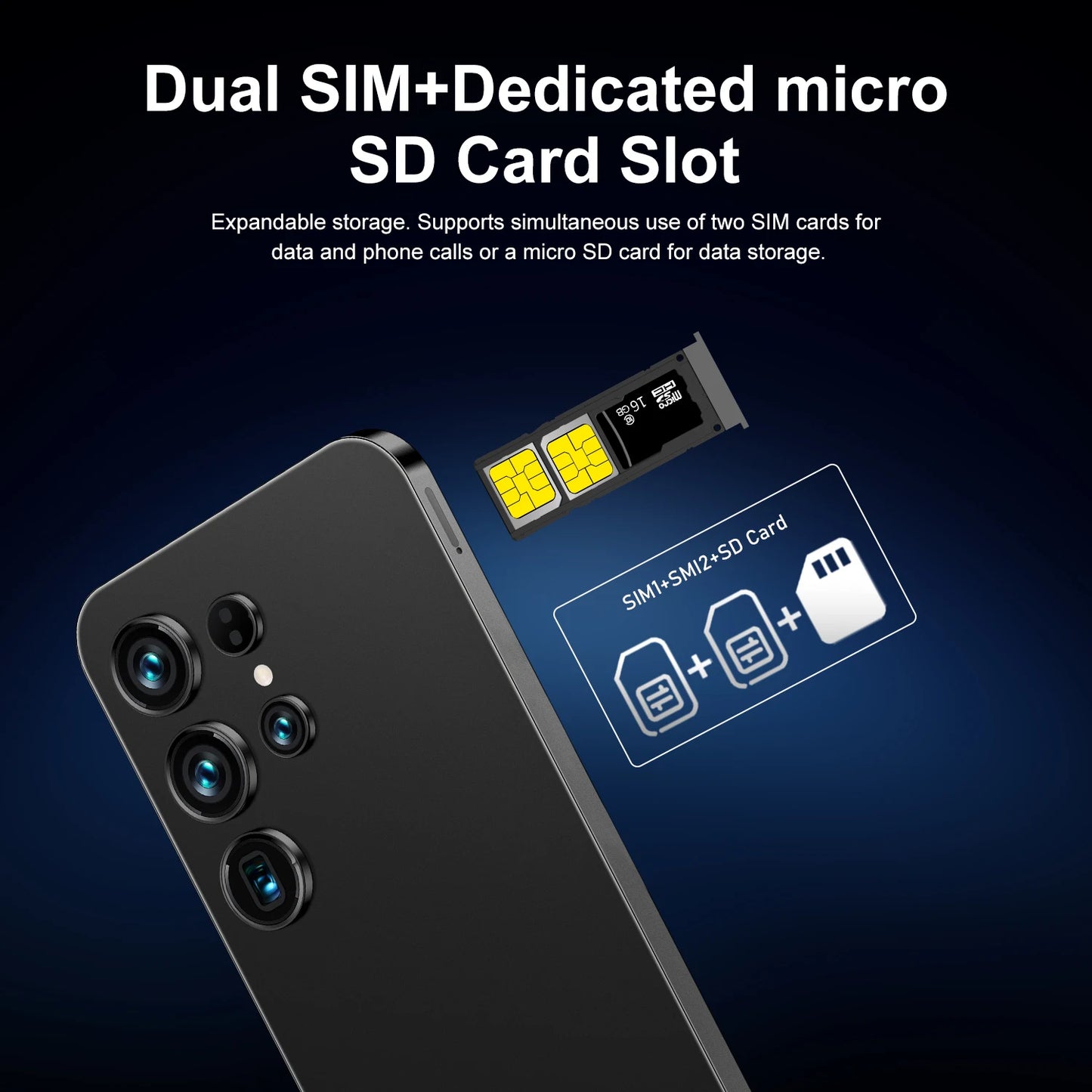 2025 New Original 7.3inch S26 Mobile Phone 16GB 512GB 7800mAh 4G 5g Smart Phone
