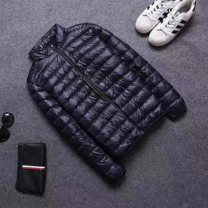 Cotton Outwear Men's Export Men's Lightweight Feather Cotton Outwear Winter Slim Hooded Stand Collar Pure Color Warm Vest Jacket for Men