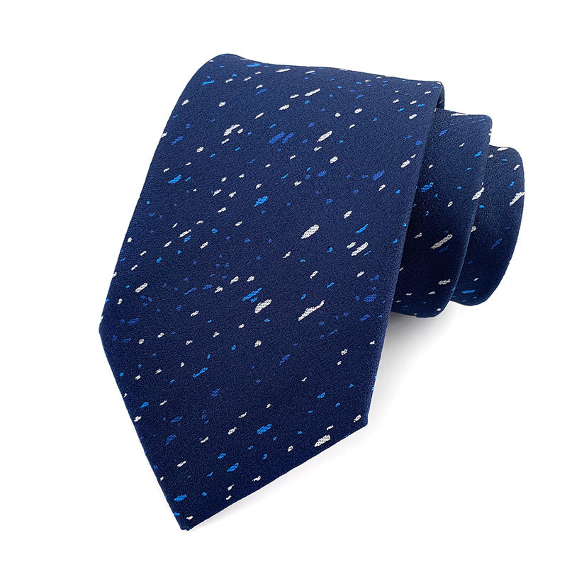 in stock wholesale men's tie jacquard yarn-dyed fabric small floral pattern business casual wedding groom tie