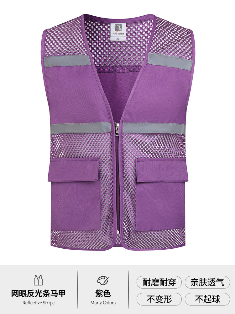 Multi-pocket V-neck overalls waistcoat customized volunteer vest printing travel photography advertising tooling logo
