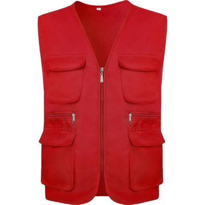 Multi-pocket V-neck overalls waistcoat customized volunteer vest printing travel photography advertising tooling logo