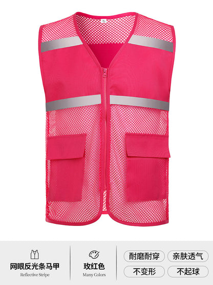 Multi-pocket V-neck overalls waistcoat customized volunteer vest printing travel photography advertising tooling logo