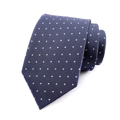 in stock wholesale men's tie jacquard yarn-dyed fabric small floral pattern business casual wedding groom tie
