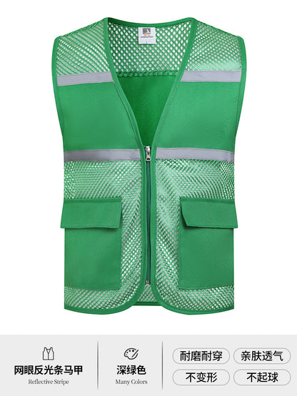 Multi-pocket V-neck overalls waistcoat customized volunteer vest printing travel photography advertising tooling logo
