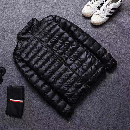 Cotton Outwear Men's Export Men's Lightweight Feather Cotton Outwear Winter Slim Hooded Stand Collar Pure Color Warm Vest Jacket for Men
