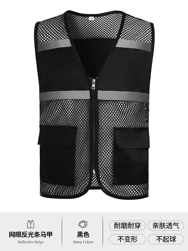 Multi-pocket V-neck overalls waistcoat customized volunteer vest printing travel photography advertising tooling logo