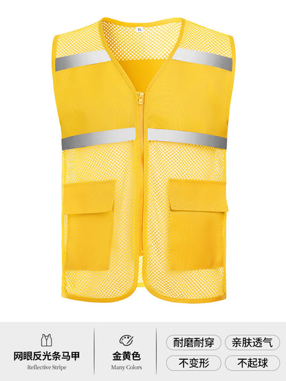 Multi-pocket V-neck overalls waistcoat customized volunteer vest printing travel photography advertising tooling logo