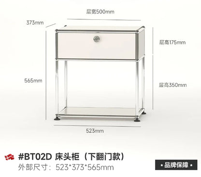 Bedside Table Milk White Bedroom Modern Minimalist Living Room Side Cabinet Storage Cabinet