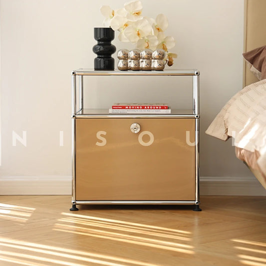 Bedside Table Milk White Bedroom Modern Minimalist Living Room Side Cabinet Storage Cabinet