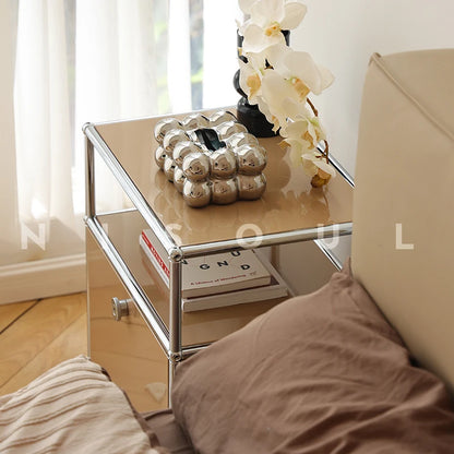 Bedside Table Milk White Bedroom Modern Minimalist Living Room Side Cabinet Storage Cabinet