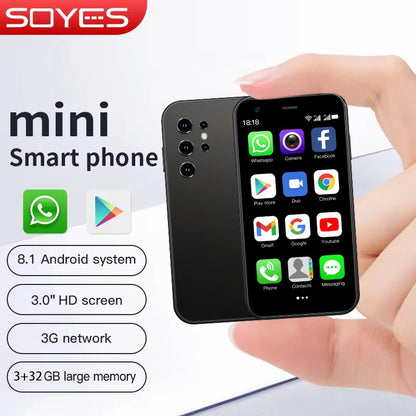 SOYES S23 Pro & Mini 24 Mini Smartphones Android 8.1 Dual SIM 3.0'' HD 1000mAh Battery WIFI Bluetooth 3G Small Mobile Phone