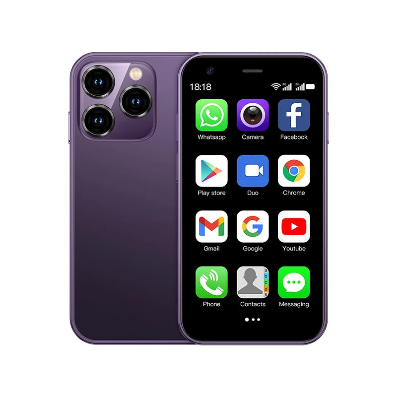 SOYES XS15 Mini Smartphone 3.0" Display Android 8.1 Dual SIM Standby 2GB RAM 16GB ROM  3G Network Backup Gift Small Phone