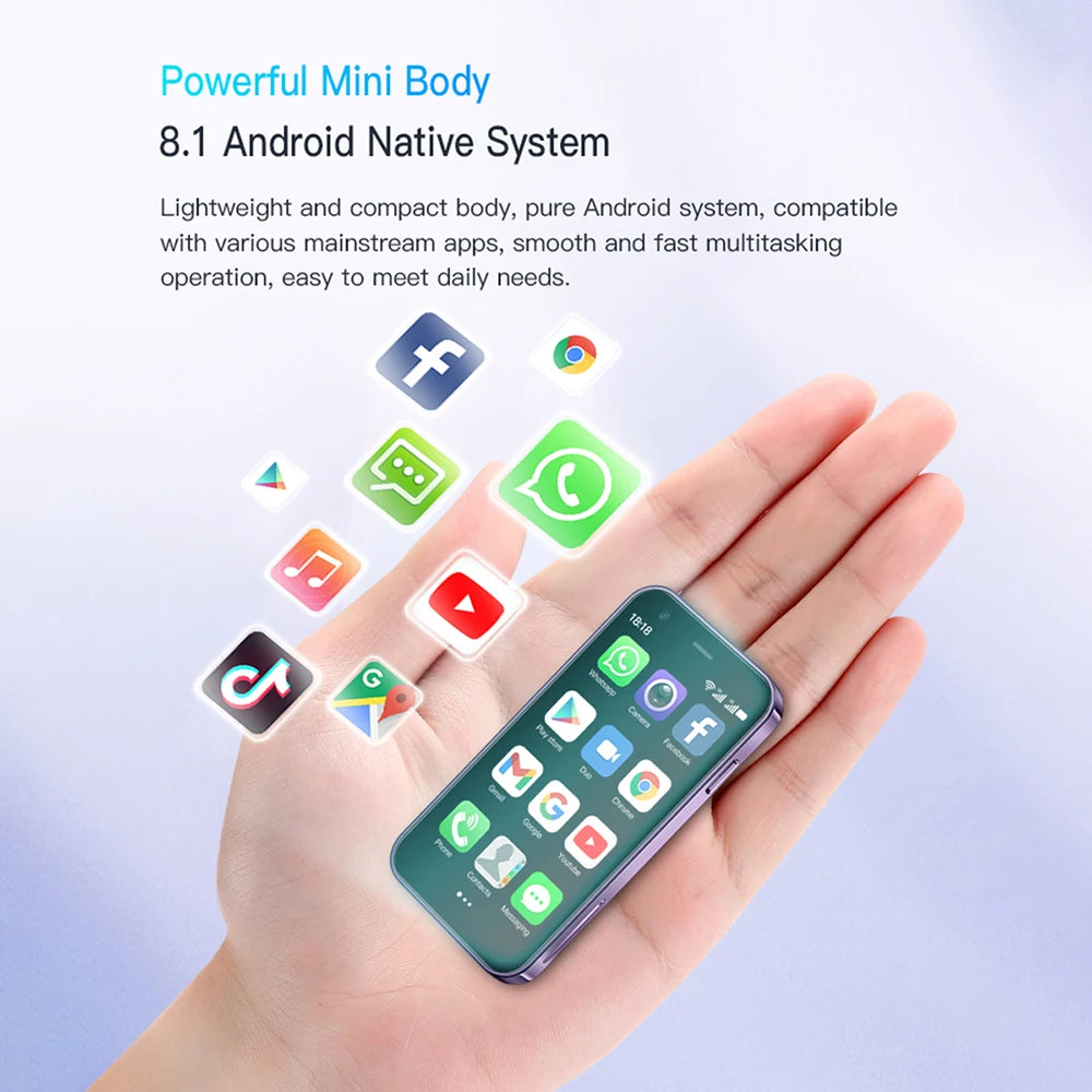 SOYES XS15 Mini Smartphone 3.0" Display Android 8.1 Dual SIM Standby 2GB RAM 16GB ROM  3G Network Backup Gift Small Phone