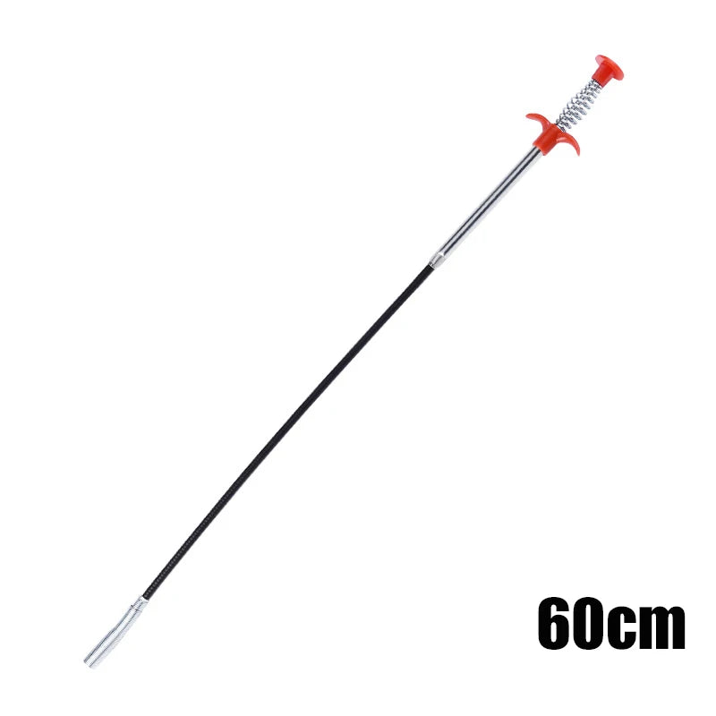 90/160cm Multifunctional Pipe Dredging Tool Bendable Drain Auger Sewer Hair Cleaning Claw Spring Loaded Grabber Pickup Pipe Tool