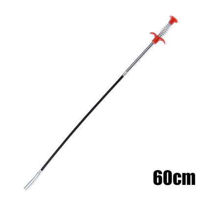 90/160cm Multifunctional Pipe Dredging Tool Bendable Drain Auger Sewer Hair Cleaning Claw Spring Loaded Grabber Pickup Pipe Tool