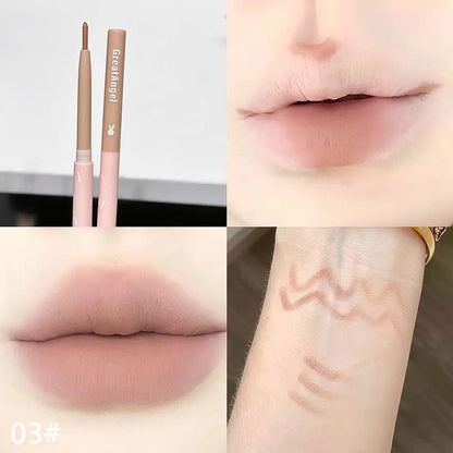Korean Lip Liner Waterproof Matte Lip Liner Pencil Non-stick Cup Smooth Lip Contour Pen Nude Pink Brown Lip Makeup For Women