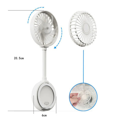 Portable Magnetic Small Fan, Mini Folding Fan, Suitable for iPhone and Magnetic Phones and Magnetic Phone Cases